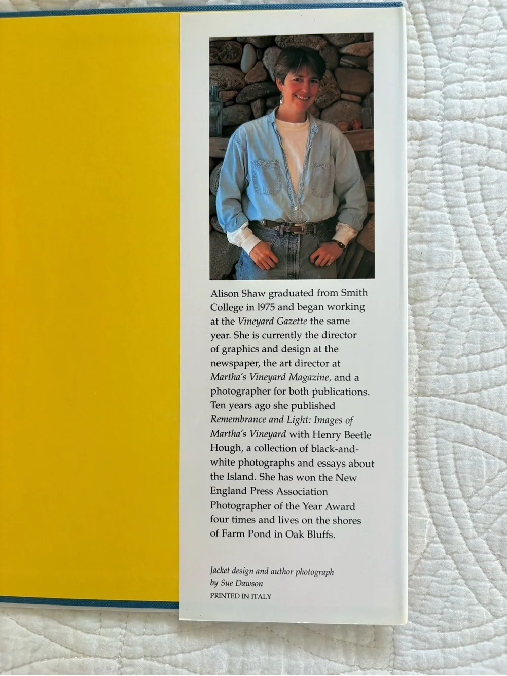 Vineyard Summer Photography Book - Blue & Yellow Cover